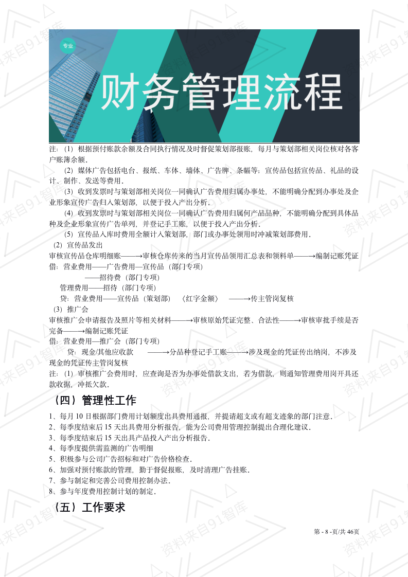 【会员参考】46页财务部门岗位流程制度_08