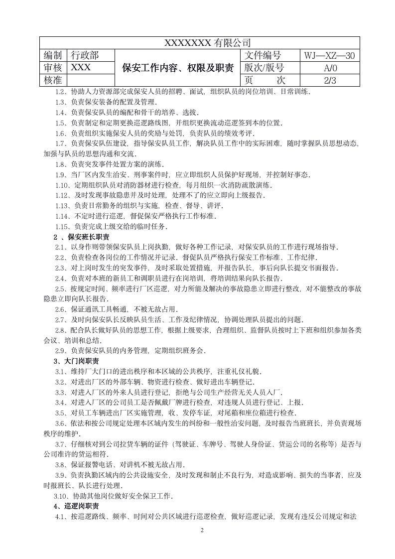 公司保安工作手册（33P Doc）_02